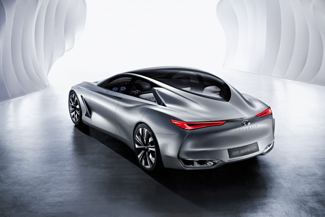 Обои картинки фото автомобили, infiniti, q80, серый, 2014г, concept, inspiration