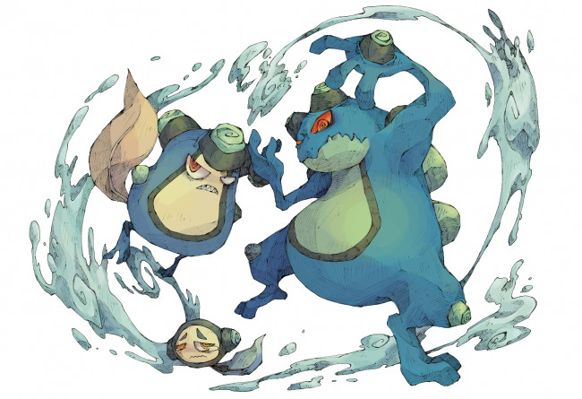 Обои картинки фото аниме, pokemon, покемоны, белый, фон, арт