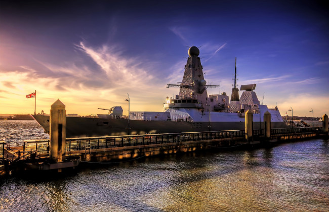 Обои картинки фото hms dragon, корабли, крейсеры,  линкоры,  эсминцы, пво, эсминец