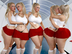 Картинка 3д+графика люди+ people фон взгляд девушки