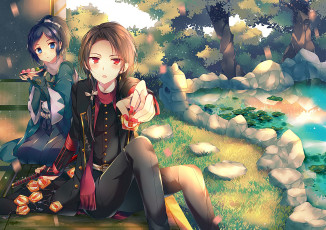 Картинка аниме touken+ranbu танец мечей