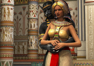 Картинка 3д+графика фантазия+ fantasy фон взгляд девушка