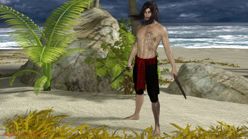 Картинка 3д+графика фантазия+ fantasy взгляд мужчина фон оружие