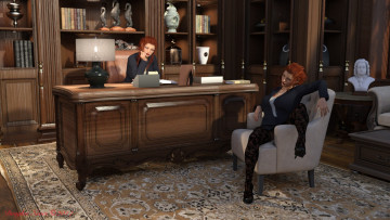 обоя 3д графика, люди , people, фон, взгляд, девушки