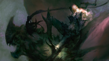 Картинка фэнтези нежить монстр шипы человек