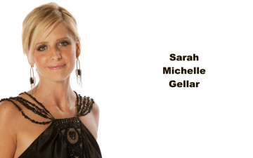 обоя девушки, sarah michelle gellar, лицо, сара, мишель, геллар, топ, актриса, серьги, блондинка, улыбка