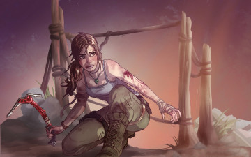 Картинка рисованное кино девушка оружие