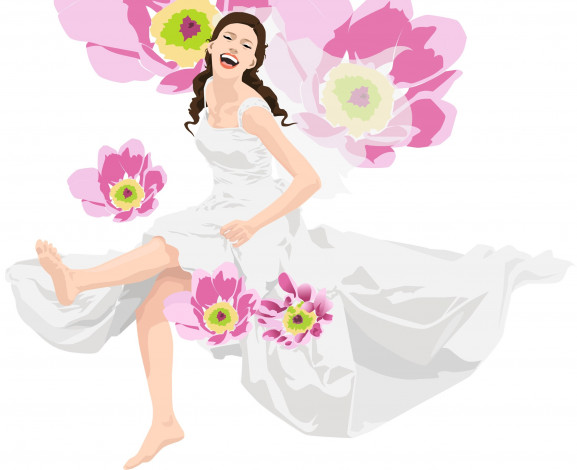 Обои картинки фото векторная графика, девушки , girls, фон, девушка, взгляд