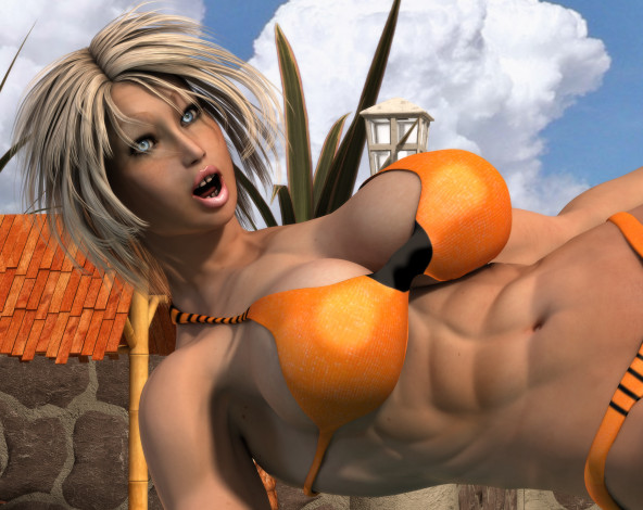 Обои картинки фото 3д графика, люди , people, фон, девушка, взгляд