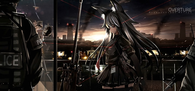 Обои картинки фото аниме, оружие,  техника,  технологии, девушка