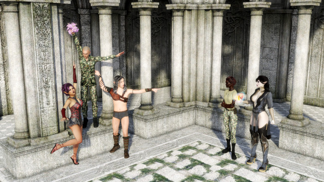 Обои картинки фото 3д графика, эльфы , elves, взгляд, эльфийки, фон