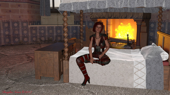 Обои картинки фото 3д графика, люди , people, девушка, взгляд, фон