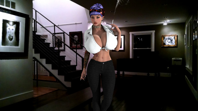 Обои картинки фото 3д графика, люди , people, фон, девушка, взгляд