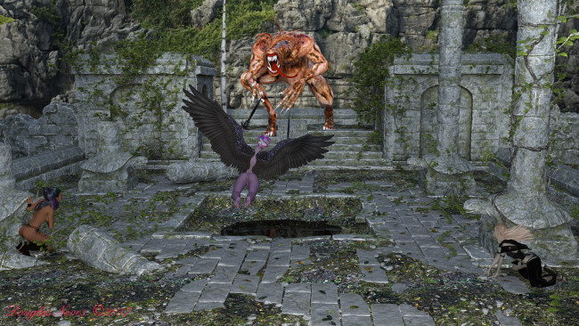 Обои картинки фото 3д графика, существа , creatures, ангел, демон