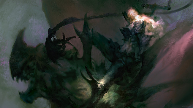 Обои картинки фото фэнтези, нежить, монстр, шипы, человек