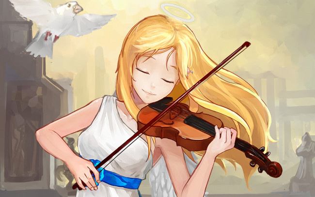 Обои картинки фото аниме, shigatsu wa kimi no uso, твоя, апрельская, ложь