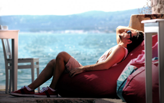 Обои картинки фото мужчины, - unsort, отдых, море