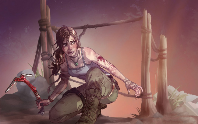 Обои картинки фото рисованное, кино, девушка, оружие