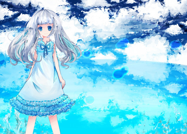 Обои картинки фото аниме, anohana, невиданный, цветок