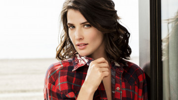 Картинка cobie+smulders девушки лицо рубашка шатенка взгляд актриса cobie smulders