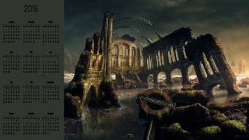 Картинка календари фэнтези развалины