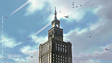 Картинка календари аниме 2019 calendar часы самолет здание