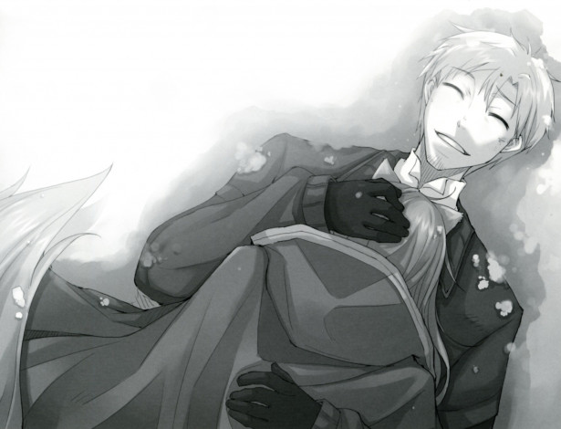 Обои картинки фото аниме, spice and wolf, spice, and, wolf, волчица, и, пряности