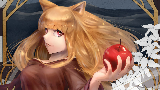 Обои картинки фото аниме, spice and wolf, spice, and, wolf, волчица, и, пряности