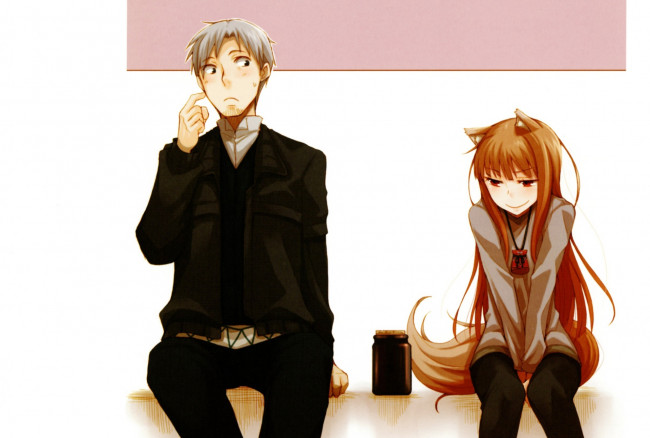 Обои картинки фото аниме, spice and wolf, spice, and, wolf, волчица, и, пряности