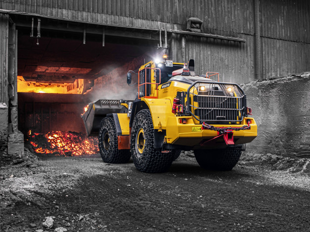 Обои картинки фото техника, фронтальные погрузчики, volvo