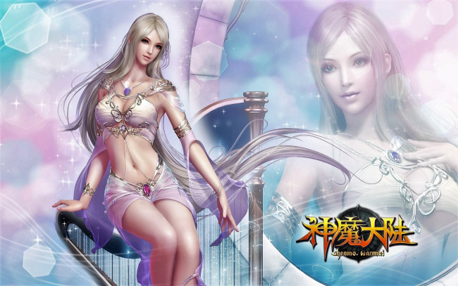 Обои картинки фото видео игры, forsaken world, девушка, арфа