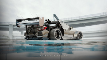 Картинка автомобили 3д honda civic race