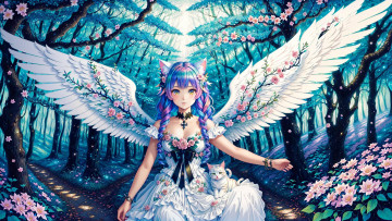 Картинка аниме ангелы +демоны нейросети графика нейроарт ai art нейронные сети рисунки нейро искусство