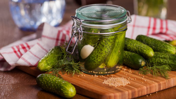 обоя еда, огурцы, укроп, зерна, горчица