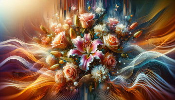 Картинка рисованное цветы