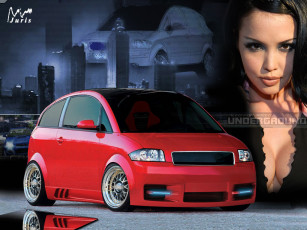 Картинка ауди а2 тюнинг автомобили авто девушками