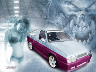 Картинка favorit pick up автомобили авто девушками