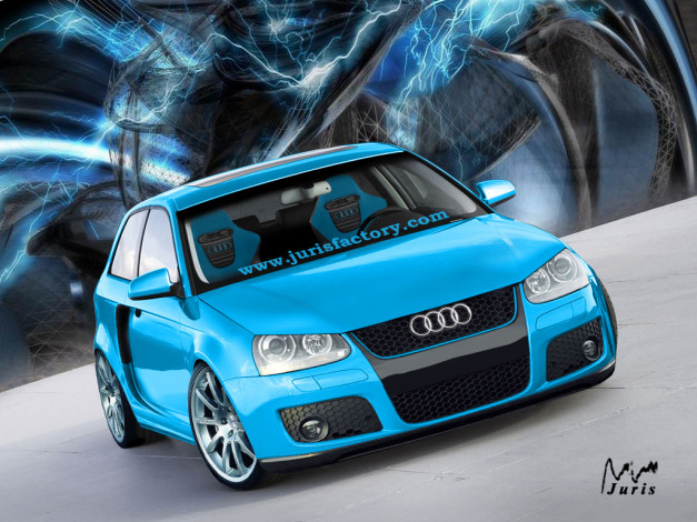 Обои картинки фото вроде, ауди, а3, автомобили, виртуальный, тюнинг