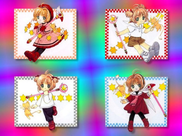 Обои картинки фото аниме, card, captor, sakura