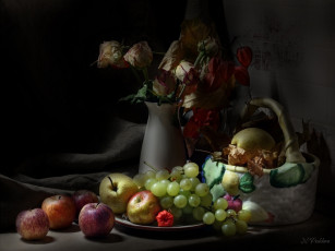 Картинка baksiku осенняя ночь еда натюрморт