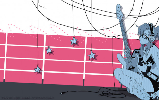 Обои картинки фото аниме, tengen, toppa, gurren, lagann, yoko, littner