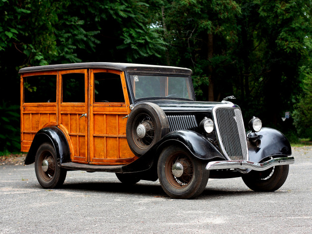 Обои картинки фото ford, v8, station, wagon, автомобили, классика