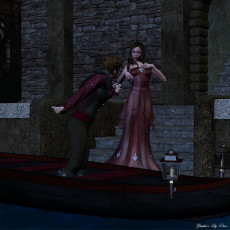 Картинка 3д графика people люди свеча девушка