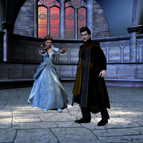 Обои картинки фото 3д, графика, people, люди, женщина, мужчина, зал, окно