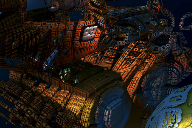 Обои картинки фото 3д, графика, fractal, фракталы, тёмный, абстракция