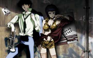 Картинка аниме cowboy bebop spike spiegel faye valentine
