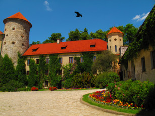 Картинка польша сулошова города здания дома ландшафт кусты цветы