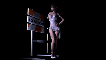 Картинка 3д графика people люди девушка платье