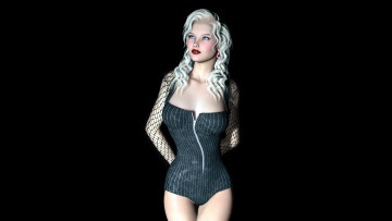 обоя 3д, графика, people, люди, девушка, взгляд, блондинка