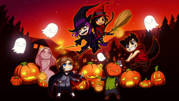 Картинка праздничные хэллоуин тыквы привидение